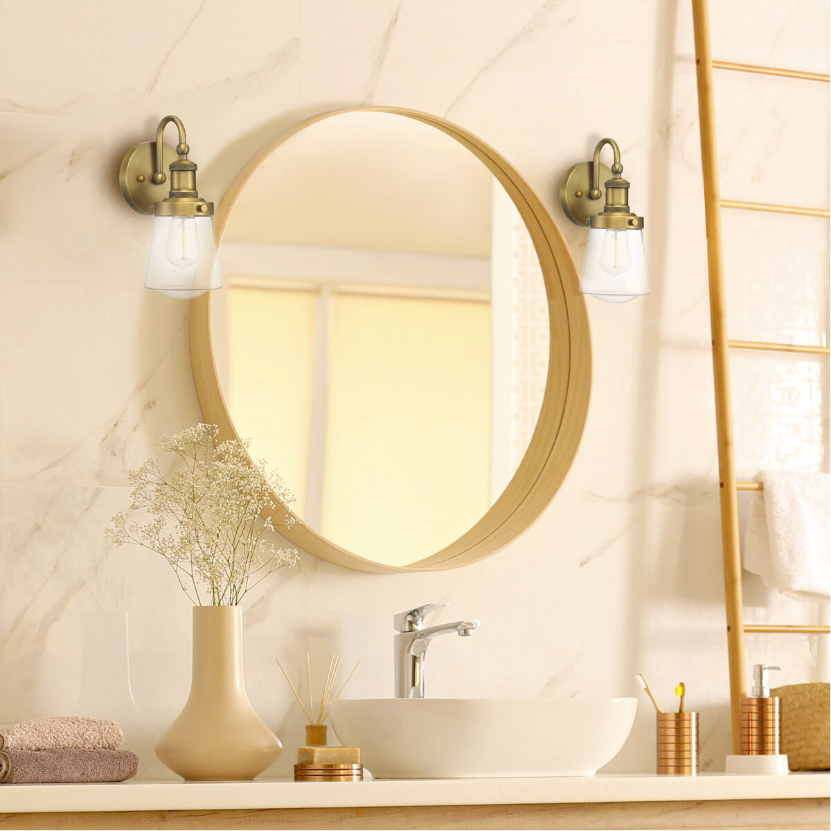 Taylor 1 Light 5 inch Old Satin Brass Wall Sconce Wall Light